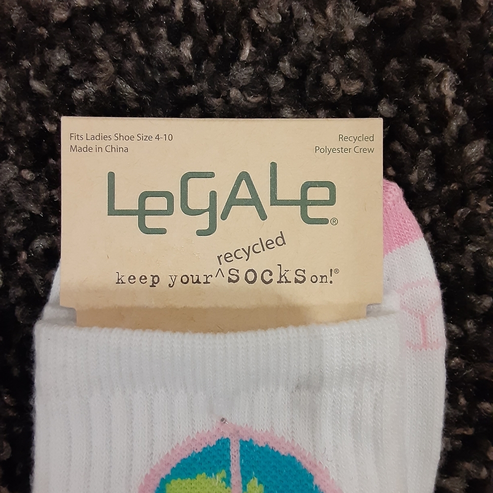 Legale Peace on Earth Crew Socks - Picture 2 of 4